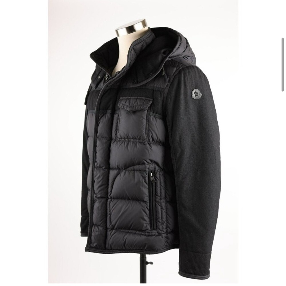 Moncler Ryan Mixed-Media Down Jacket
